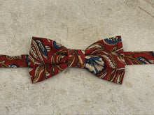 Charger l'image dans la galerie, Nœud papillon tissu indien bordeaux bleu