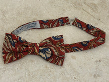 Charger l'image dans la galerie, Nœud papillon tissu indien bordeaux bleu