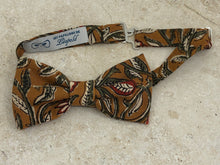 Charger l'image dans la galerie, Nœud papillon tissu indien camel vert