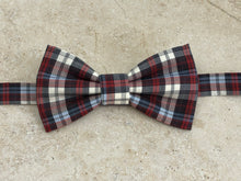 Charger l'image dans la galerie, Nœud papillon écossais bleu rouge blanc rouge et blanc