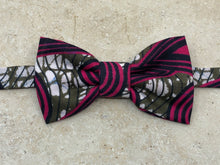 Charger l'image dans la galerie, Nœud papillon wax fuchsia kaki bleu