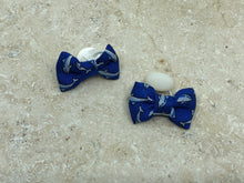 Charger l'image dans la galerie, Boutons de manchette nœud soie bleu