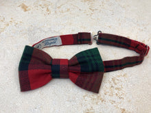 Charger l'image dans la galerie, Nœud papillon lainage écossais vert et rouge