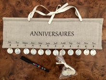 Charger l'image dans la galerie, Calendrier d'anniversaires perpétuel