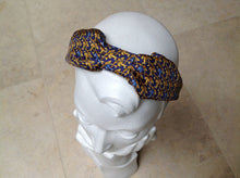 Charger l'image dans la galerie, Nœud papillon en soie bleu et jaune