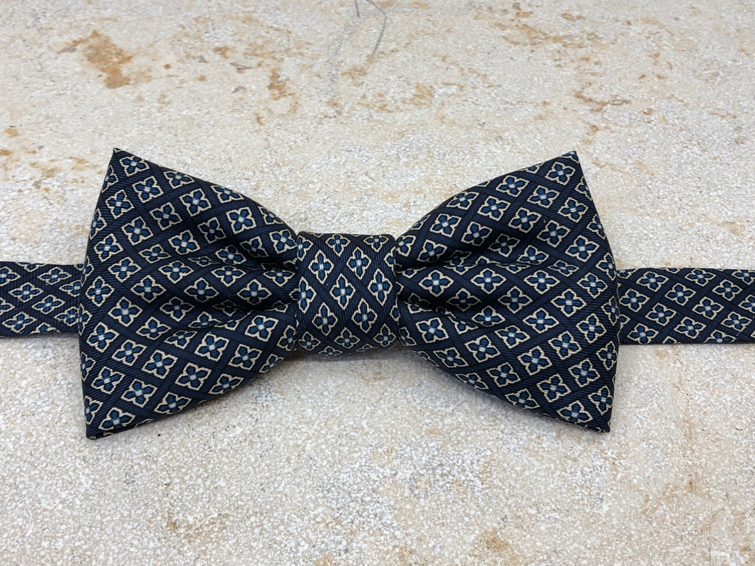 Nœud papillon en soie marine